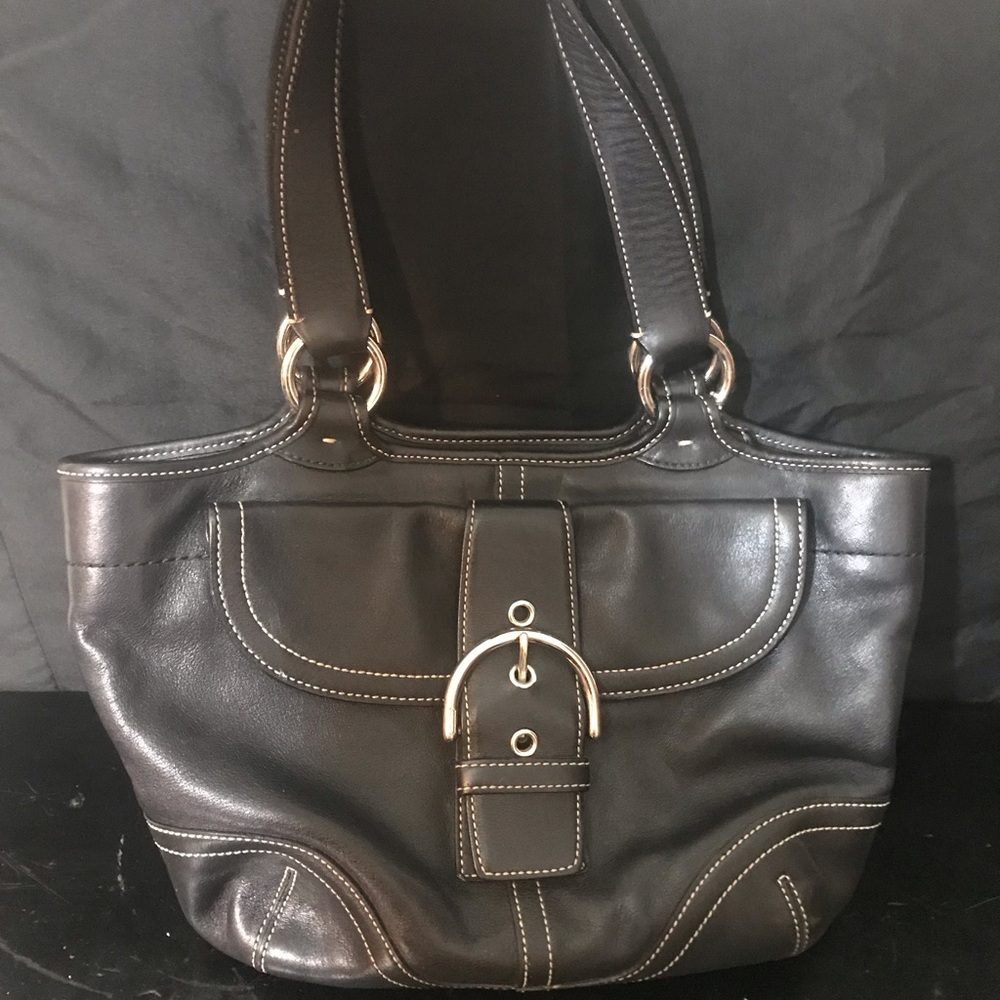 Leather Coach Handbag